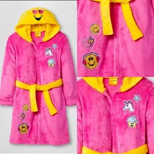 Girls Pink  EmojiNation Character Hood Robe